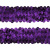 Тесьма с пайетками 12, шир. 30 мм/уп. 25+/-1 м, цвет фиолет - купить в Норильске. Цена: 1 098.48 руб.