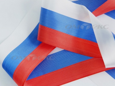 Лента "Российский флаг" с2744, шир. 8 мм (50 м) - купить в Норильске. Цена: 7.14 руб.