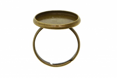 Заготовка для рукоделия металлическая фигурная для кольца 15мм - купить в Норильске. Цена: 7.44 руб.