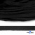 Шнур плетеный d-8 мм плоский, 70% хлопок 30% полиэстер, уп.85+/-1 м, цв.- чёрный - купить в Норильске. Цена: 735 руб.