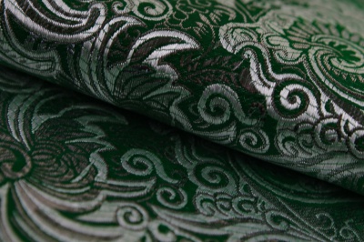 Ткань костюмная жаккард, 135 гр/м2, шир.150см, цвет зелёный№4 - купить в Норильске. Цена 441.94 руб.