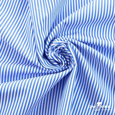 Ткань сорочечная Полоска Кенди, 115 г/м2, 58% пэ,42% хл, шир.150 см, цв.3-синий, (арт.110) - купить в Норильске. Цена 306.69 руб.