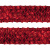 Тесьма с пайетками 3, шир. 35 мм/уп. 25+/-1 м, цвет красный - купить в Норильске. Цена: 1 308.30 руб.